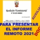 R.V.M Nº 155-2021-MINEDU DISPOSICIONES PARA EL INFORME DE TRABAJO REMOTO FRENTE AL BROTE DEL COVID -19