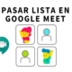 Cómo pasar asistencia automáticamente en Google Meet