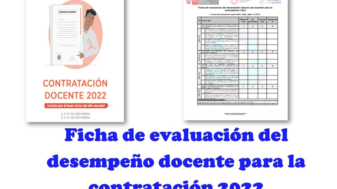 Ficha de desempeño docente para la contratación docente 2022