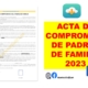 Acta de compromiso de los padres de familia 2023