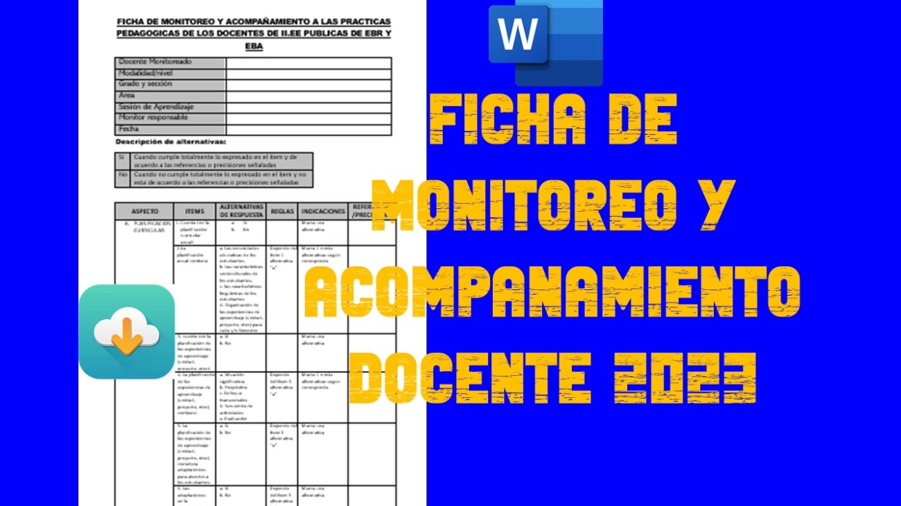 Ficha de monitoreo y acompañamiento docente 2023