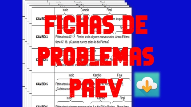 Fichas de problemas aritméticos de enunciado verbal-PAEV