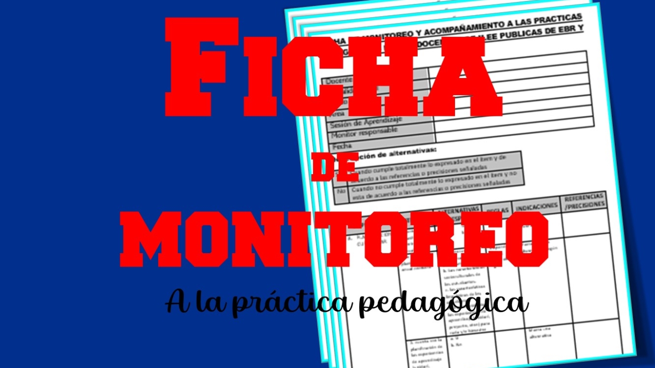 Ficha de monitoreo y acompañamiento a la practica pedagógica de los docentes