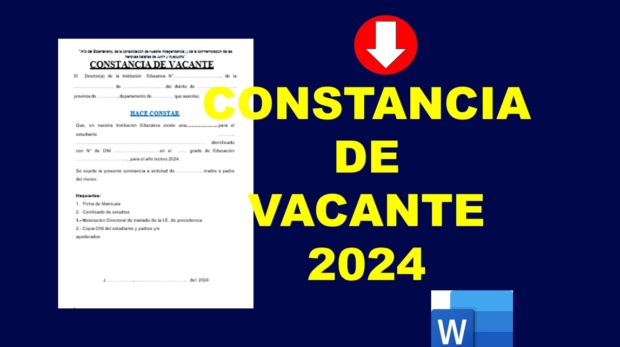 CONSTANCIA DE VACANTE 2024