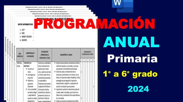 Programación anual para primaria de 1° a 6° grado