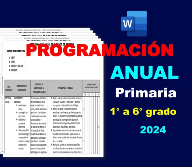 Programación anual para primaria de 1° a 6° grado
