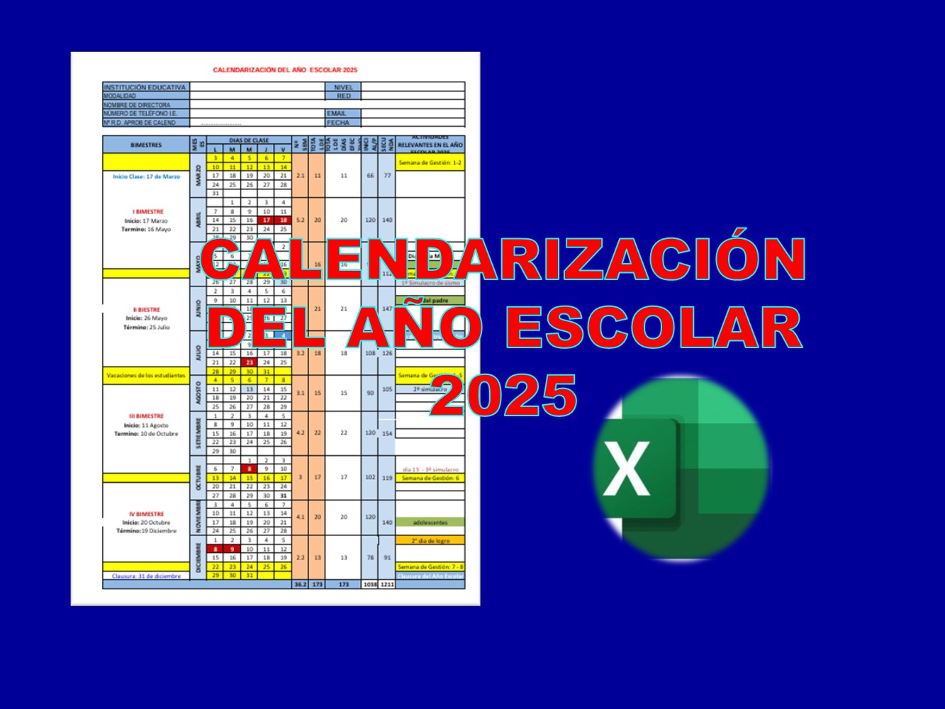 Nueva calendarizacion del año escolar 2025 4